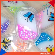 [AM] 1 Box Butter Slime Super Soft Stretchy Fluffy DIY Making Multicolor Non-sticky Cloud Stress Relief Vent Toy Cloud Slimes Making Set Butterfly Colorful Clay Toy Kid Toy Gift