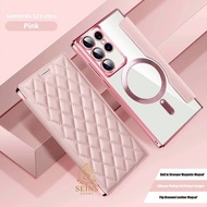 Diamond Flip Leather Magnetic Case For Samsung Galaxy A56 A55 A36 A35 A26 A17 A16 A15 A07 A06 A05s S