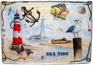 B-G K991 Magnet Sea Side 8 x 5.5 cm Maritime Lighthouse Seagull Anchor Fridge Magnet Decoration