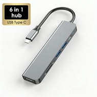 61 USB C HDMI PD SD TF Macbook PC  Hab Hab USB-C 6 dalam 1 dengan HDMI, Pengecasan PD, Pembaca Kad S