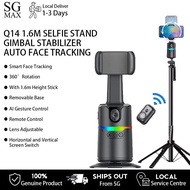 P01 S14 Auto 360 ° Penstabil Gimbal Telefon Pintar Putaran Penjejak Muka Tripod Kayu Selfie dengan P