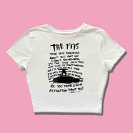 Baby Tee The 1975 Lyrics Y2k Style Crop Tee