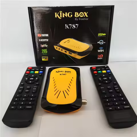 Original King Box K787 Satellite TV Receiver Support Forever IKS Apollo5 PowerVU Biss Decoder H.264 