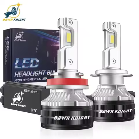 DAWNKNIGHT K7C 4300K H7 H4 H11 Led Lamp 3 Copper Tube Led Lights For Car H1 HB3 9005 HB4 9006 12V Le