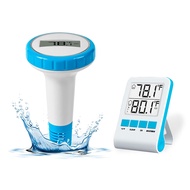 Digital Pool Floating Easy Read IPX8 Waterproof Wireless Pool with Indoor Temperature Monitor for Sw