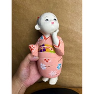 japan surplus traditional Japanese Hakata doll/Hakata Ningyo,unglazed, hand-painted ceramic dolls.