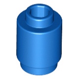 Lego 3062 Brick, Round 1 x 1 blue