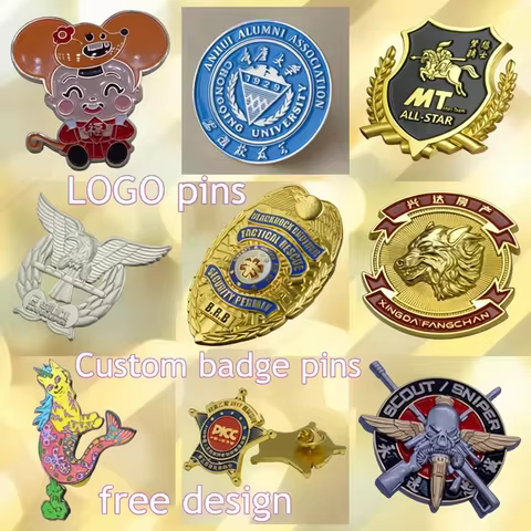 Customize Metal Badge, LOGO Lapel Pin, Custom Make Enamel Brooche Collar Pins, Personalized Badge Pi