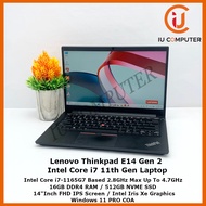 LENOVO THINKPAD E14 GEN2 INTEL CORE I7-1165G7 16GB RAM 512GB NVME SSD USED LAPTOP REFURBISHED NOTEBO