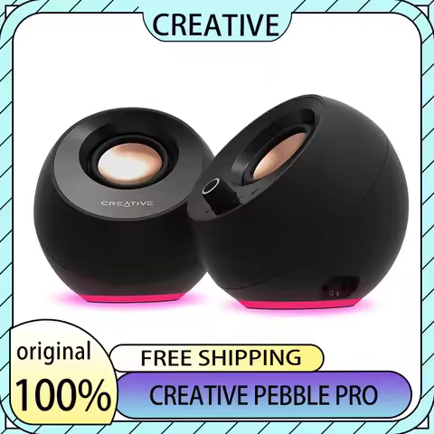 Creative Pebble Pro Bluetooth 5.3 Speaker RGB Lighting Audiovisual Upgraded Desktop Sound System RGB