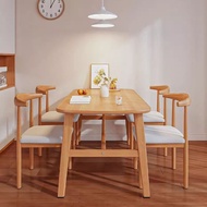 [SG Sellers] Nordic Dining Table Home Small Apartment Rectangular Dining Table Dining Table and Chair Combination Modern Minimalist Dining Tables and Chairs Set Dining Chair
