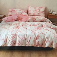 Marble Pattern Bedding Set 6-Foot 5-Foot And 3.5-Foot Bed Sheet With 6-Foot Duvet