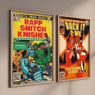 MF Doom Comic Poster Aesthetic Nas Michael Jackson Music Album Hip