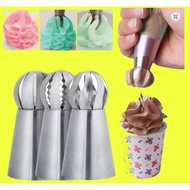 3 pcs Ball Russian Icing Nozzle Piping Tips