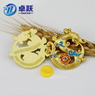 Zinc Alloy3D Custom 3D Badge International Lions Club 3D Hollow City Representative Service Team Emb