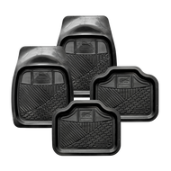 LEOMAX PVCปูพื้นรถยนต์ พรมปูพื้นรถยนต์ แผ่นปูพื้นรถยนต์ BRAVO ชุด 4 ชิ้น ชุด 5 ชิ้น