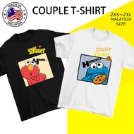 <COUPLE TEE> BEST SELLER ELMO COOKIE SESAME STREET WOMEN MEN 100% COTTON CUTE BAJU TSHIRT PEREMPUAN 