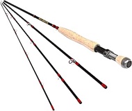 8ft 3-4wt or 5-6wt 4 Pieces Graphite Carbon Fiber Fly Fishing Rod Light Feel Medium Fast Action Fres
