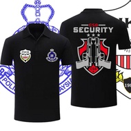 Corak Kecil Segar F169 Fashion Baju CSG Security Sports Polo Shirt CSG Design Print Polo Tee Unisex 