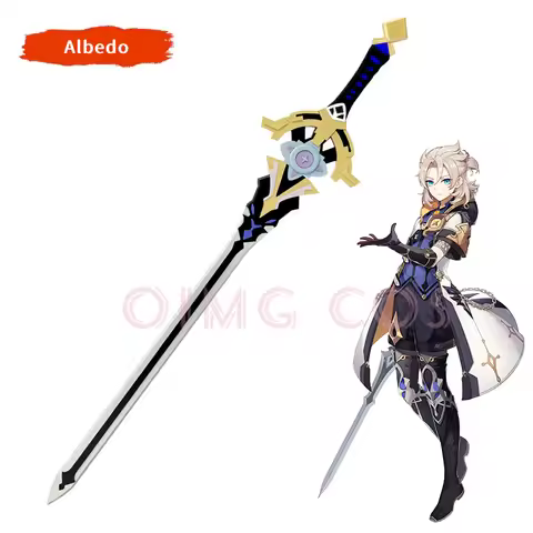 Genshin Impact Albedo Cosplay Weapon Props Model Knife and Sword