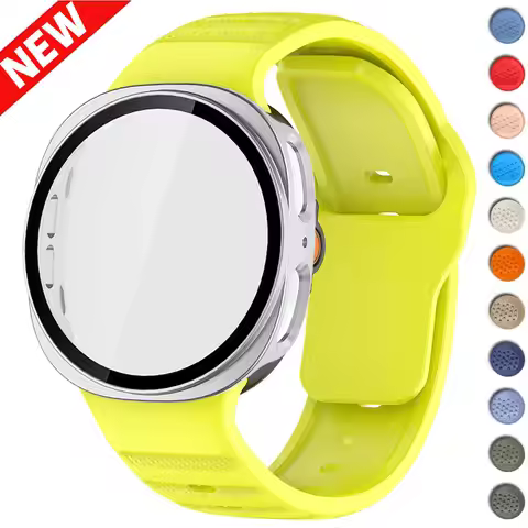 PC Case For Samsung Watch 8 40mm 44mm Silicone Sport Bracelet For Galaxy Watch 8 Classic LTE 46mm Sm