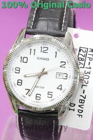 深水埗 有門市全新正貨 1年保養 CASIO 錶 卡西歐 手錶 男裝/女裝/卡西欧 送贈品靚錶布 MTP-1302L-7B MTP1302L-7B MTP-1302L-7 MTP1302L-7 White Watch/白色/白色錶/白色手錶 #W5244sx 皮帶手錶/皮帶錶/真皮帶手錶/皮帶錶