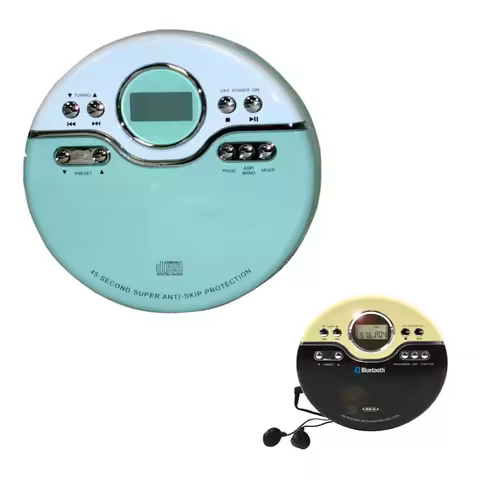 Portable Cd Audio Rechargeable Car Cd Player Discman Mp3 Player