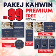 CUSTOM Pakej Kahwin Premium Design TERKINI> Wedding Package>Kad > Sticker> Banner>Bunting