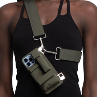 以色列 Urban Sophistication 斜背扣袋手機背繩組 橄欖綠