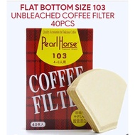 Pearl Horse Size 103 Flat Bottom Coffee Filter