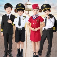 kids costume occupation baju pilot kanak kanak Chinese Captain Uniform Children's Aviation Pilot Suit Boys and Girls Pil