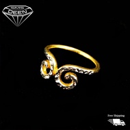 SMS DEEN Spiral Ring, ±2.5-3.7GM - Gold 916 Emas - Cincin Spiral