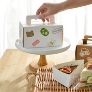 【 SG stock 】 Cake packing box/Handheld packing box/Cartoon packing box Disposable packing box蛋糕手提盒
