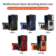 Armor Case For Xiaomi Poco X6 Pro Case Shockproof Slide Lens Protector Phone Cover For Xiaomi 2311DR