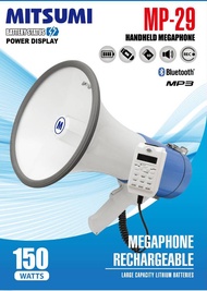 (รวมVAT) โทรโข่ง 9 นิ้ว 150วัตต์ MITSUMI MP-29 !!มีฟังก์ชั่น เปลี่ยนเสียง! โทรโข่งชาร์จได้ โทรโข่งอั