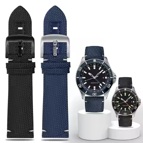 22mm Nylon Waterproof Watchband for Mido M026.629/430 Ocean Star M042.430 Replacement Bracelet Band 
