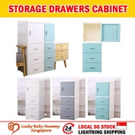 【Type B】Cabinet 4/5/6/7 Tier - Plastic Storage Box Drawer Organizer Container Rack/ Cartoon Design A