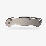 Flytanium Classic Titanium Knife Scales Compatible with Spyderco Paramilitary 2 EDC Knife (Titanium 