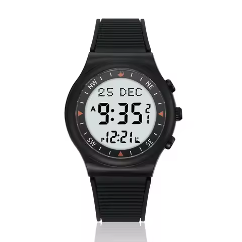 Muslim Prayer Watch with Azan Alarm and Qibla Compass Quality Guarantee Ramadan Gift AL-Harameen Wri