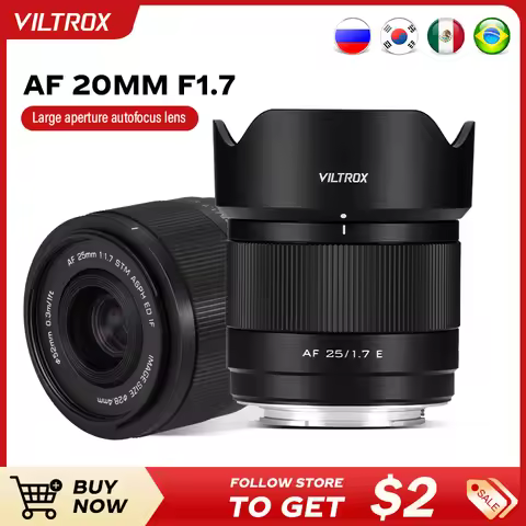 Viltrox AF 25mm F1.7 APS-C Portrait Street Lens for Sony ZVE10 A6400 A6500 A7C2 Fuji X-T5 X-T30 Niko