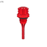 LTG 1 Pcs Motorcycle Engine Oil Dipstick CNC Aluminum Alloy Style Hexagon Plum Blossom Oil Dipstick 
