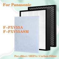 For Panasonic F-PXV55A F-PXV55ASM Air Purifier Replacement HEPA and Activatied Carbon Filter