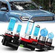 compatible with TOYOTA 4RUNNER (2013-2020) Lights Headlight Bulbs,9005/HB3/H10 High Beam + H11/H8/H9