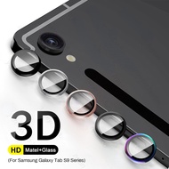 3D Full Cover Alloy Tempered Glass Metal Ring Cover For Samsung Galaxy TabS9 Tab S9 Ultra Plus S9+ S9Ultra S9Plus Back Camera Rear Screen Protector Lens Film Cap