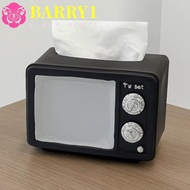 BARRY1 Vintage TV Tissue Box Ornament, Anti Drop Decorative Vintage TV Tissue Storage Box, Room Deco