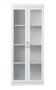 RUBBER WOOD VENEER BOOK CABINET