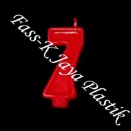 LILIN MERAH Red Number 7 Birthday Candle / Birthday Candle