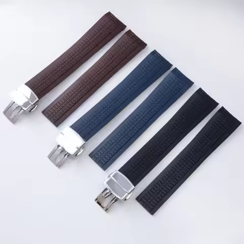 21mm Colorful Silicone Rubber Watchband For Patek Watch Strap for Aquanaut Philippe Series 5164a 516