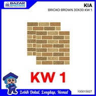 Kia - Keramik Lantai Kamar Mandi Kasar Floor Tile Bricko Brown 30X30