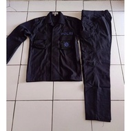 New Baju Pdl Hitam Brimob Model Tactical(hitam Kain Halus)